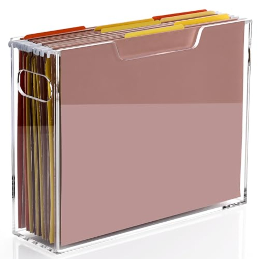 File Folder Hanging - Acrylic File Organizer Box Letter Size