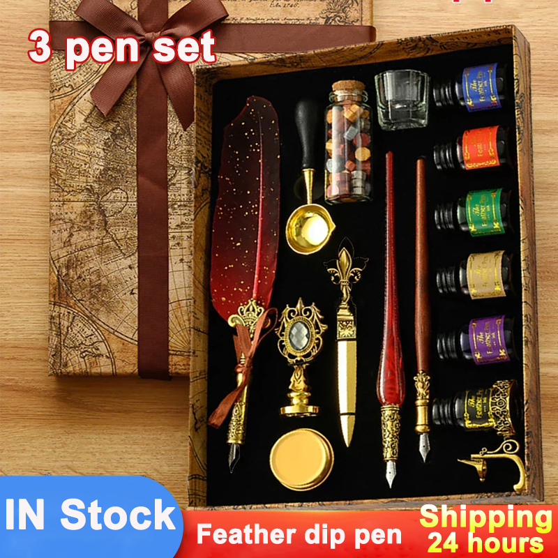 Calligraphy Ink Bottle - Classic Calligraphy Feather Pen Wax Ink