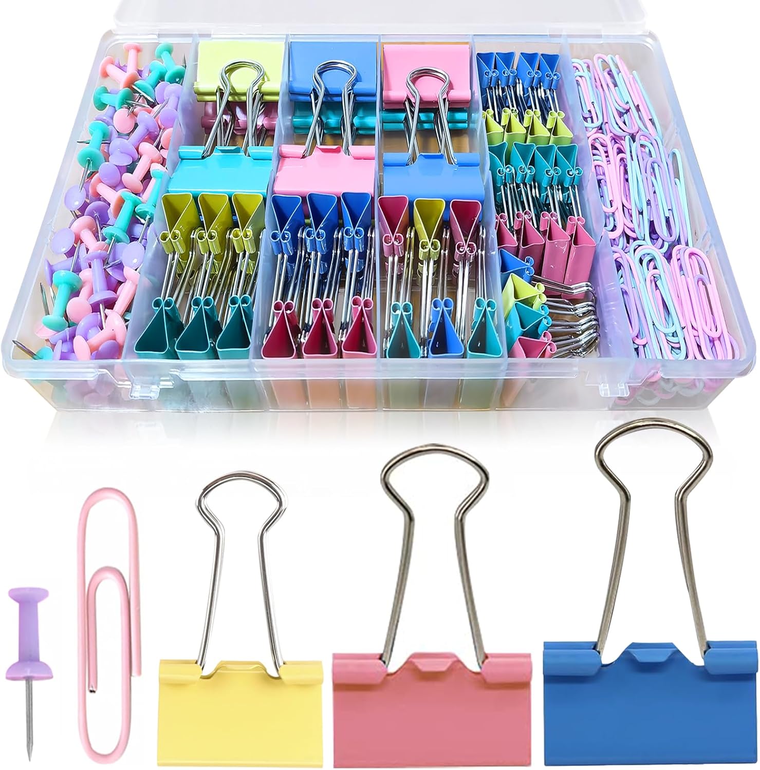 Binder Clip Assorted - Colored Paper Clips and Binder Clips