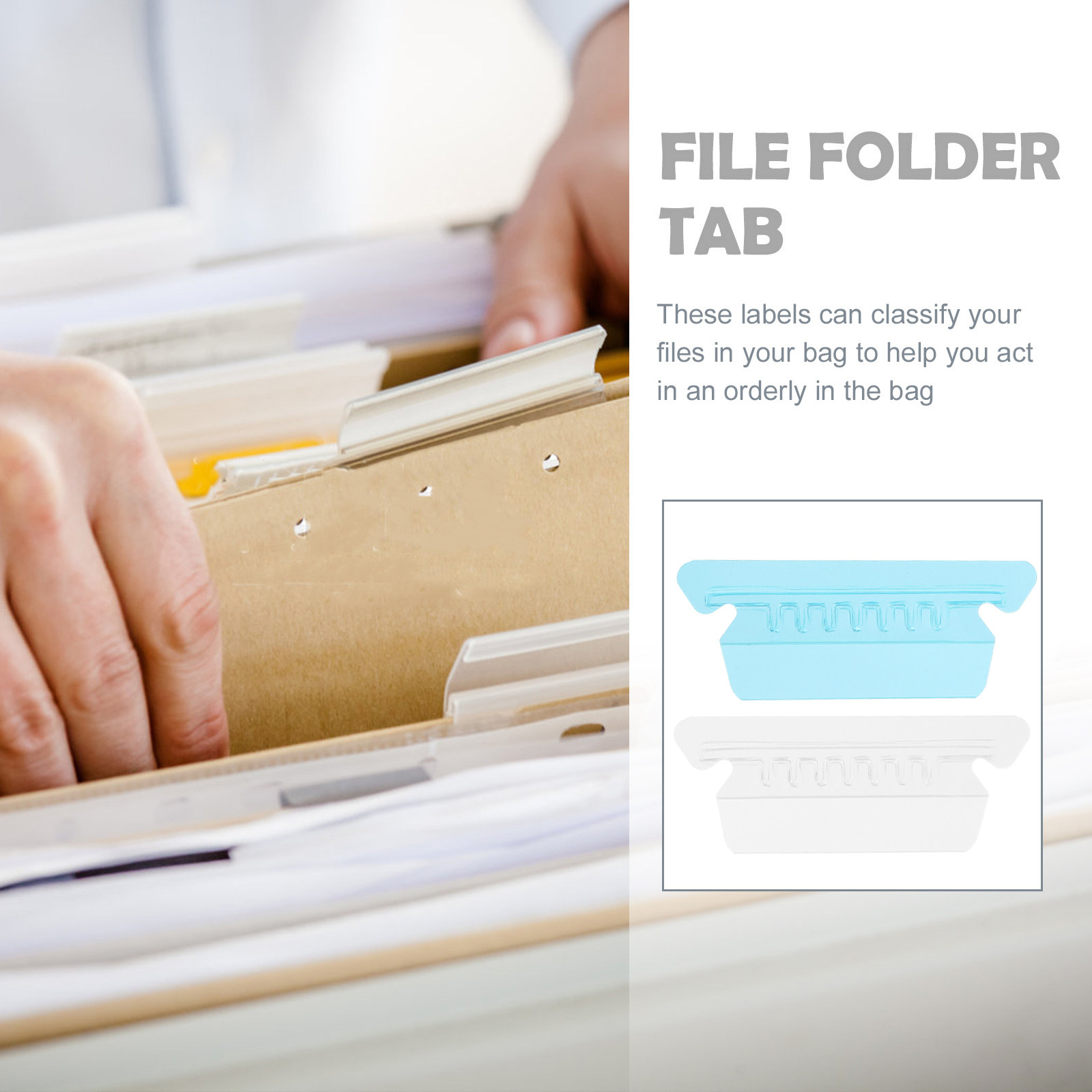 File Folder Hanging - 20pcs Clear Plastic Index File Folder