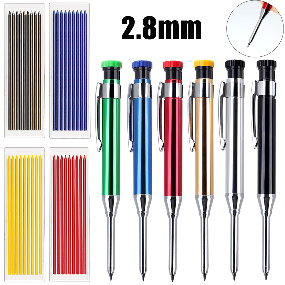 Mechanical Pencil Lead - 6Colors 2.8mm Metal Solid Carpenter Mechanical