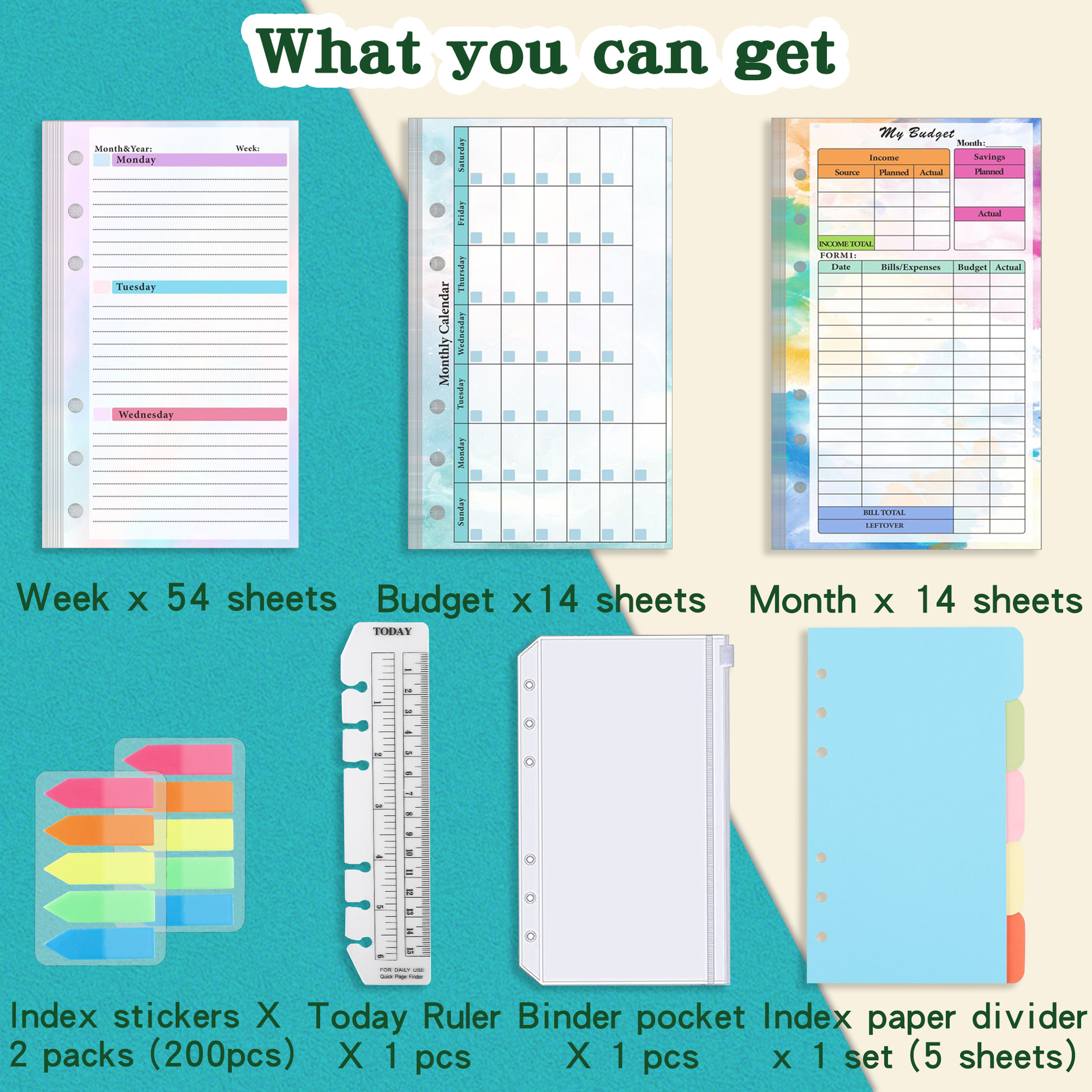 2026 NEW A6 Loose Leaf Noteboo - Planner Weekly Budget ulasan dan harga