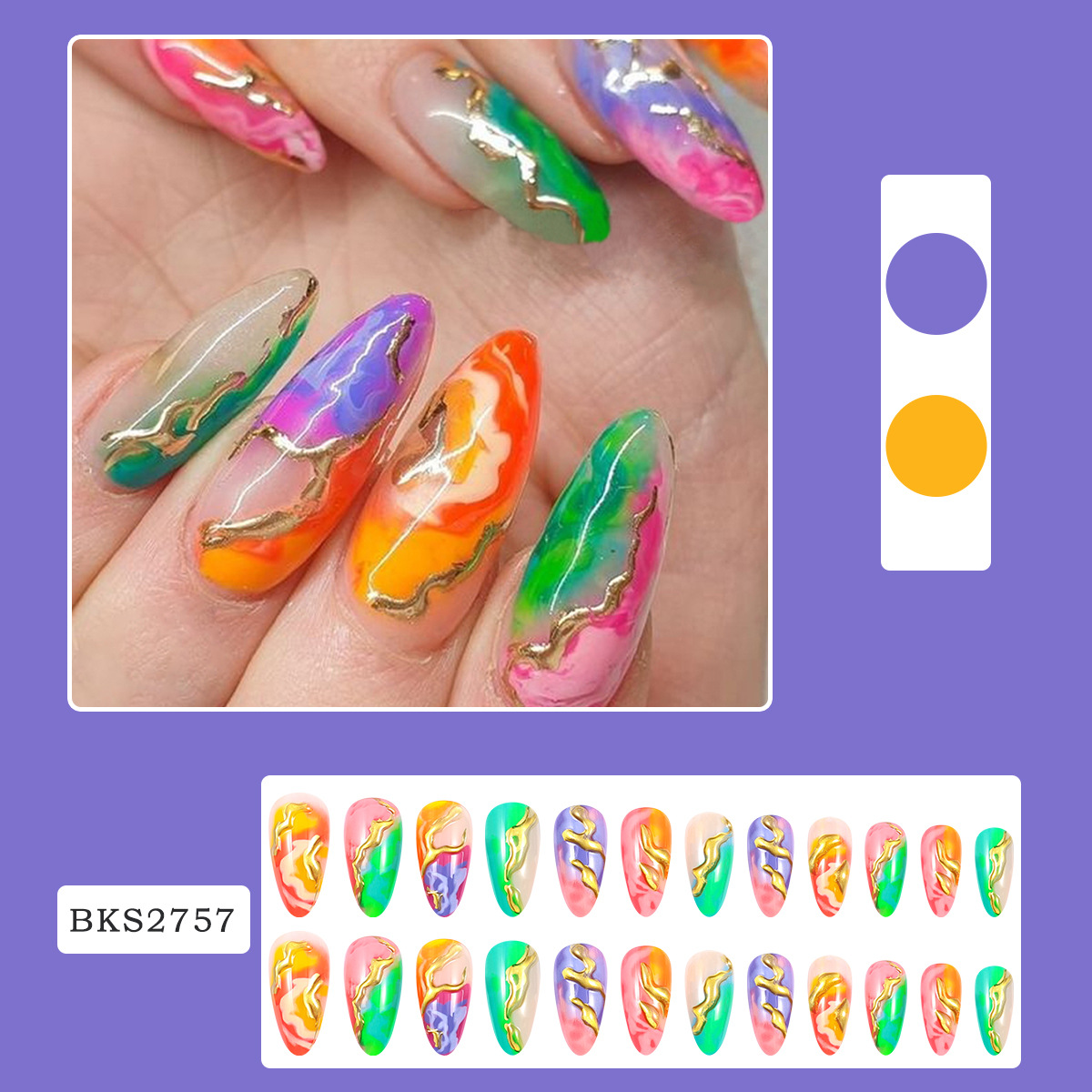 Press on Nails Almond Shaped M - Glue Stick Pack ulasan dan harga