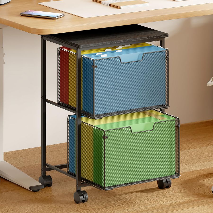 Legal Rolling File Cart with 2 - File Folder Hanging ulasan dan harga