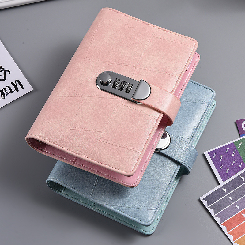 A6 PU Leather Password Lock Bi - Planner Weekly Budget ulasan dan harga