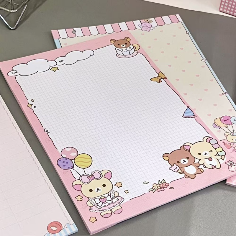 Cute Rilakkuma B5 Notebook Set - Stationery Office Items List ulasan dan harga
