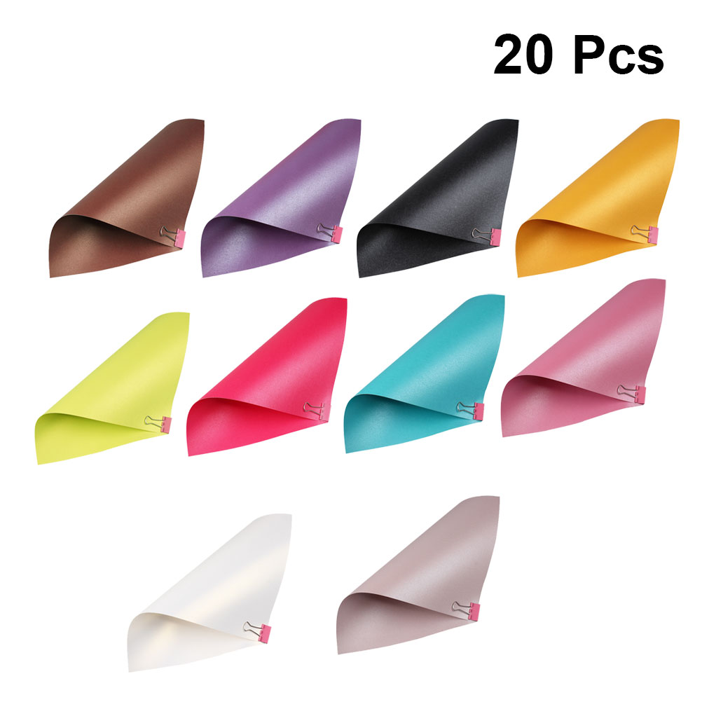20 Pcs Pearl Paper Card Stock  - Cardstock Paper Pack ulasan dan harga