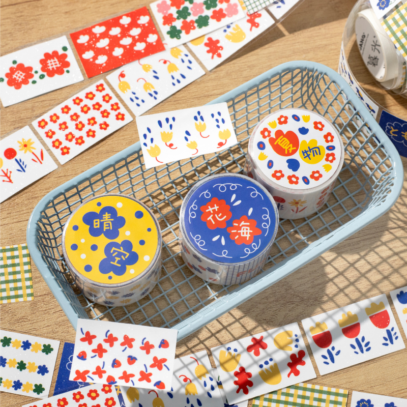 Kawaii Floral Print Label Stic - Label Printer Tape ulasan dan harga