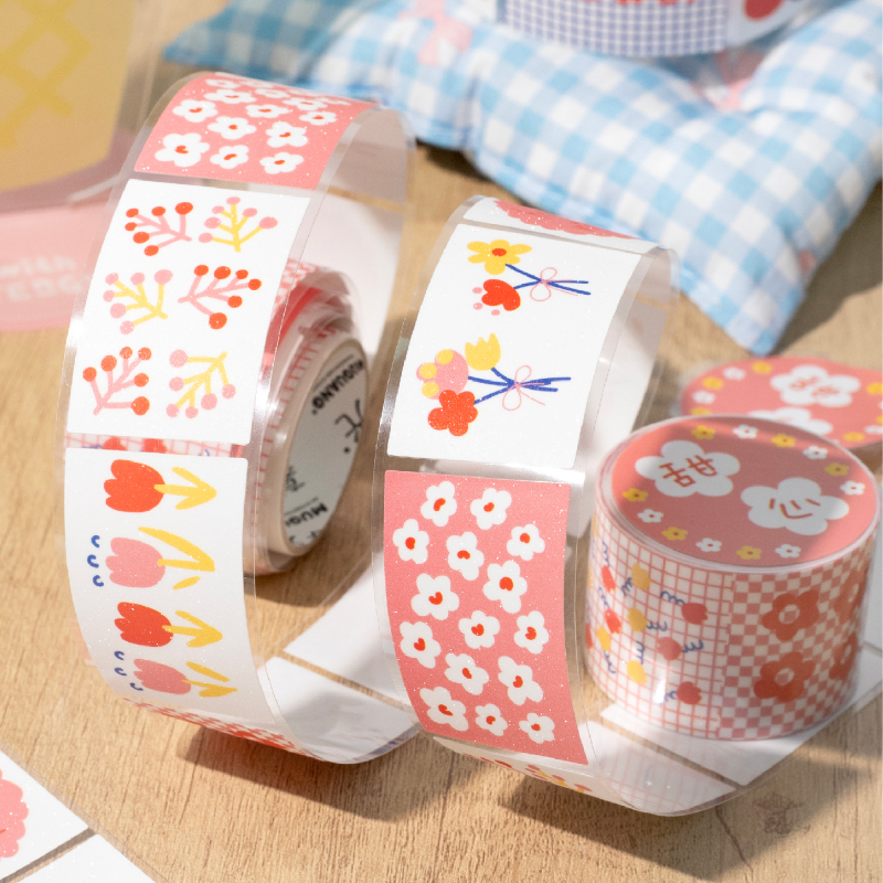 Kawaii Floral Print Label Stic - Label Printer Tape ulasan dan harga