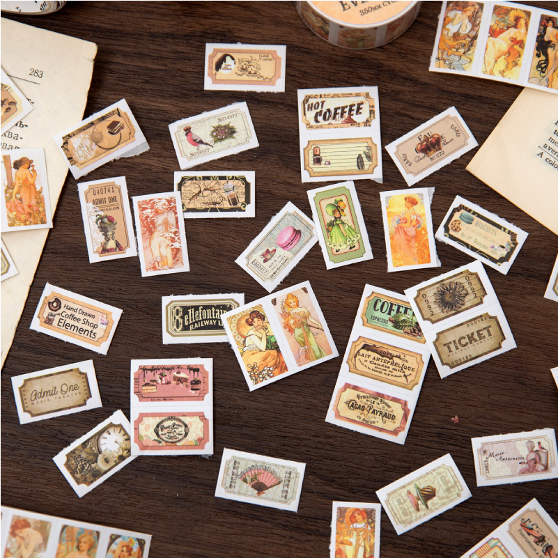 25mm*2m Vintage Letter Washi D - Label Printer Tape ulasan dan harga