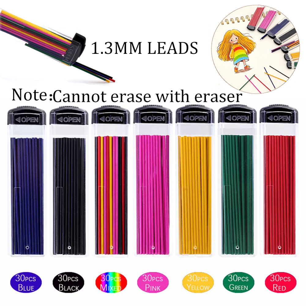 30Pcs/1Box 1.3MM Automatic Pen - Mechanical Pencil Lead ulasan dan harga