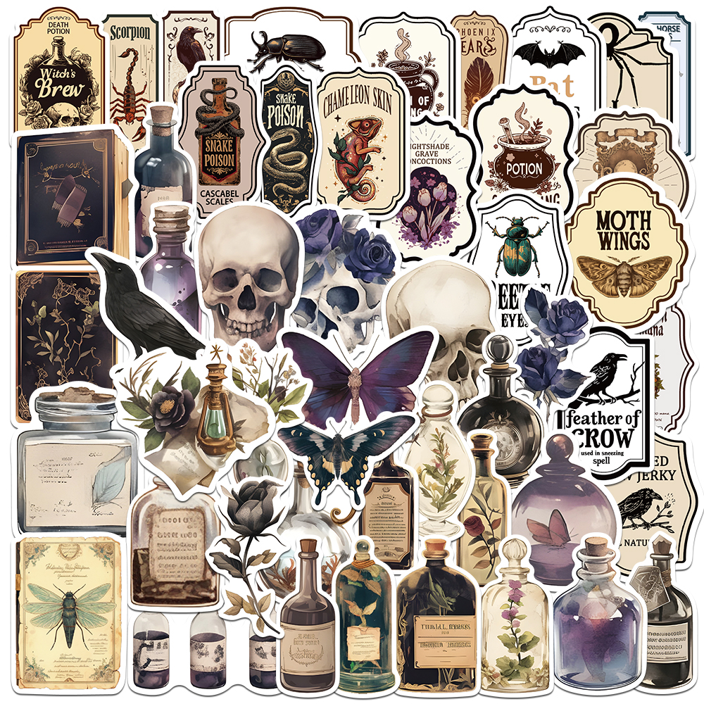 50PCS Dark Academia Stickers A - Memo Pad Sticky ulasan dan harga