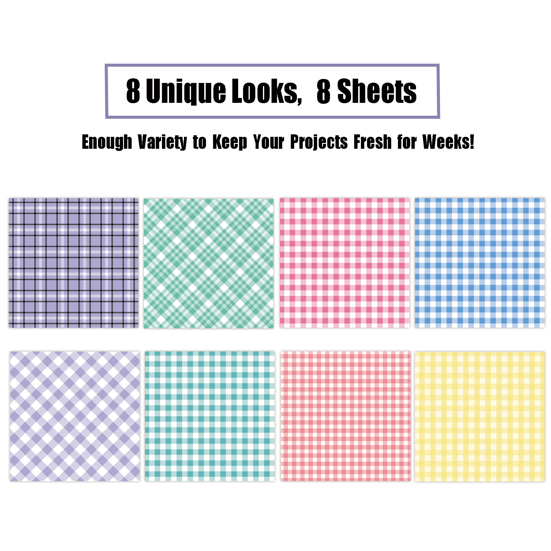 8 Sheets Retro Grid Collage Ma - Cardstock Paper Pack ulasan dan harga