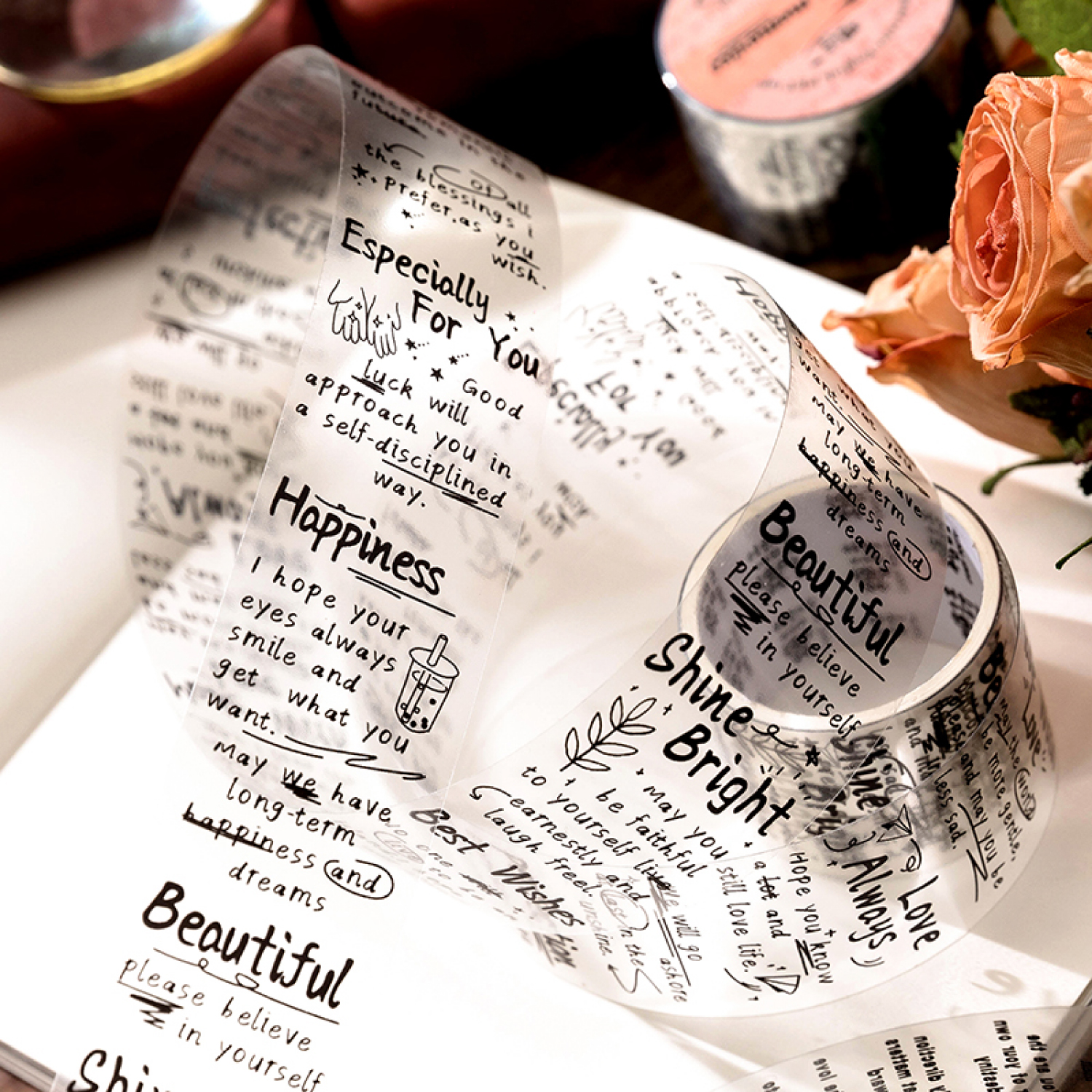 3cm/5cm*2m Transparent Materia - Label Printer Tape ulasan dan harga