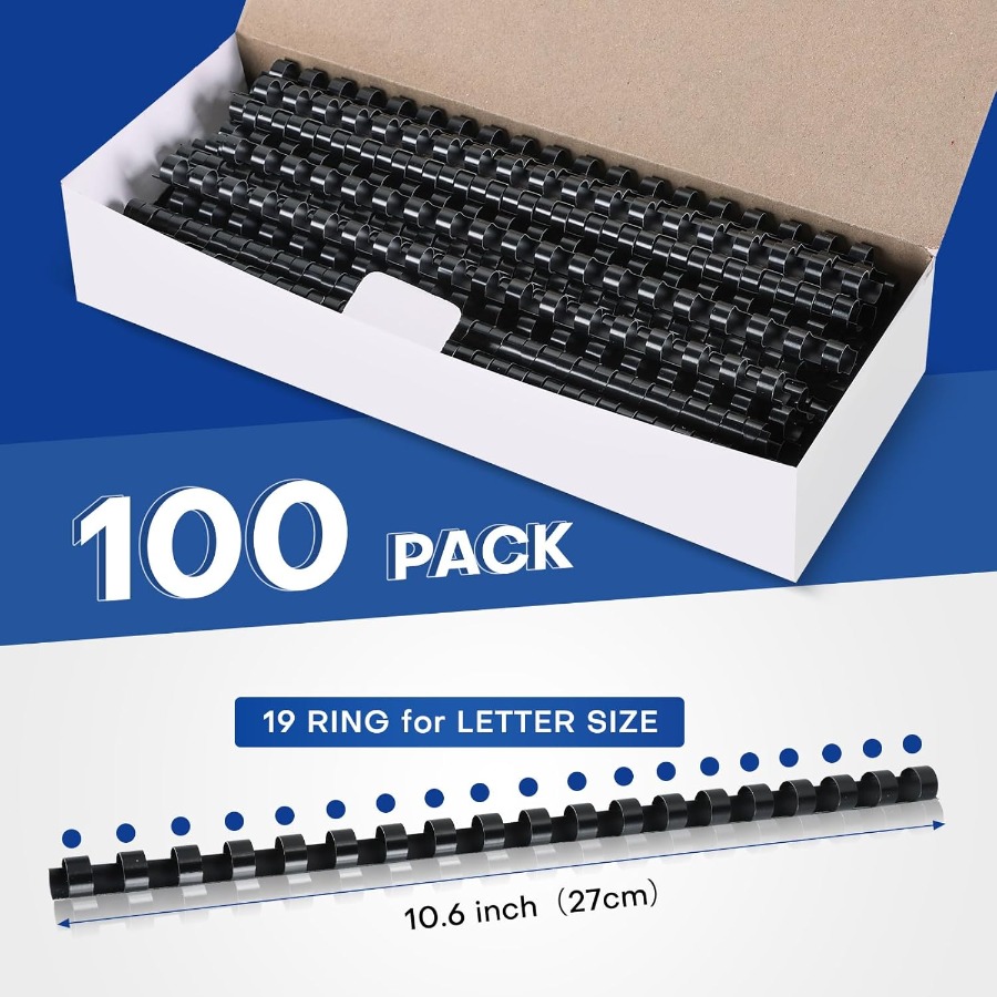100 Pack 19 Ring Plastic Comb  - Binding Comb Plastic ulasan dan harga