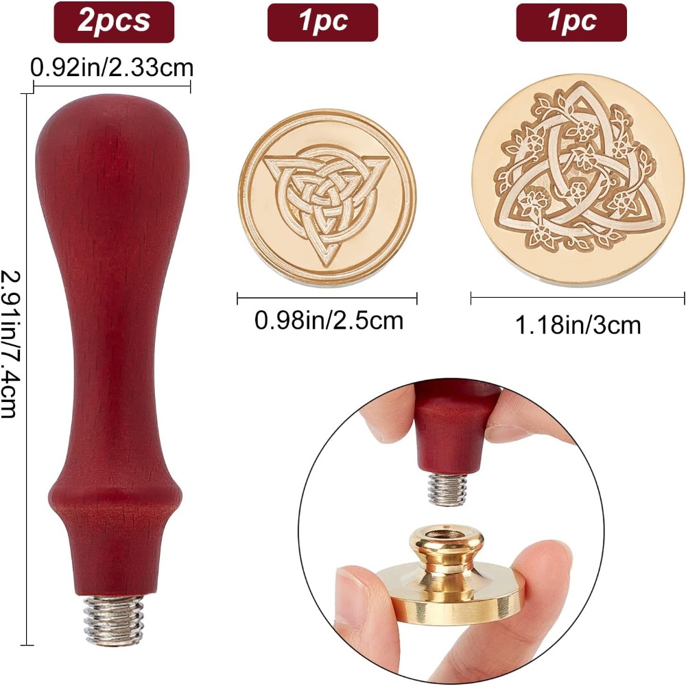 2 Set Celtic Knot Wax Seal Sta - Wax Seal Stamp Kit ulasan dan harga