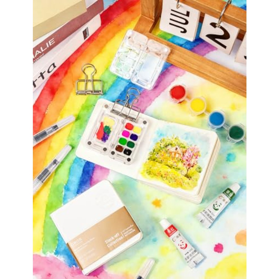 Mini Watercolor Paint Set Trav - Paperclip Magnetic Set ulasan dan harga