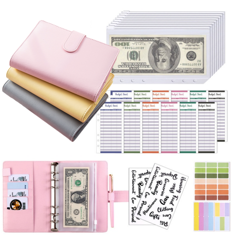 A6 PU Leather Budget Binder wi - Planner Weekly Budget ulasan dan harga