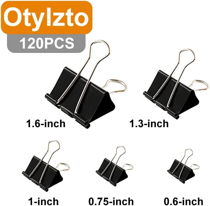 120Pcs Binder Clips Assorted S - Binder Clip Assorted ulasan dan harga