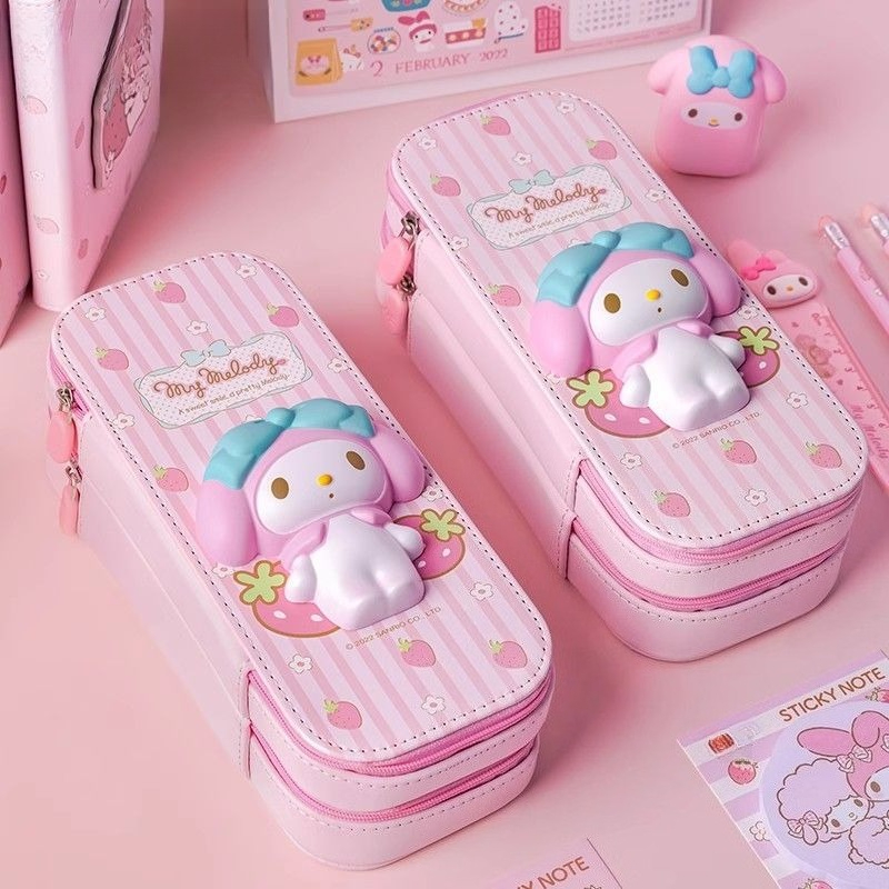 Sanrio 3D Kuromi Melody Double - Pencil Case Large ulasan dan harga