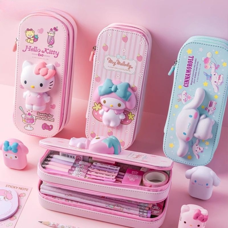 Sanrio 3D Kuromi Melody Double - Pencil Case Large ulasan dan harga
