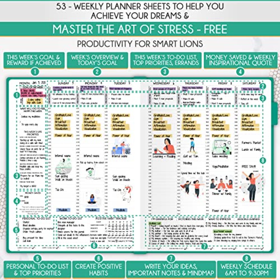 Journal for Men - Undated Dail - Planner Weekly Budget ulasan dan harga