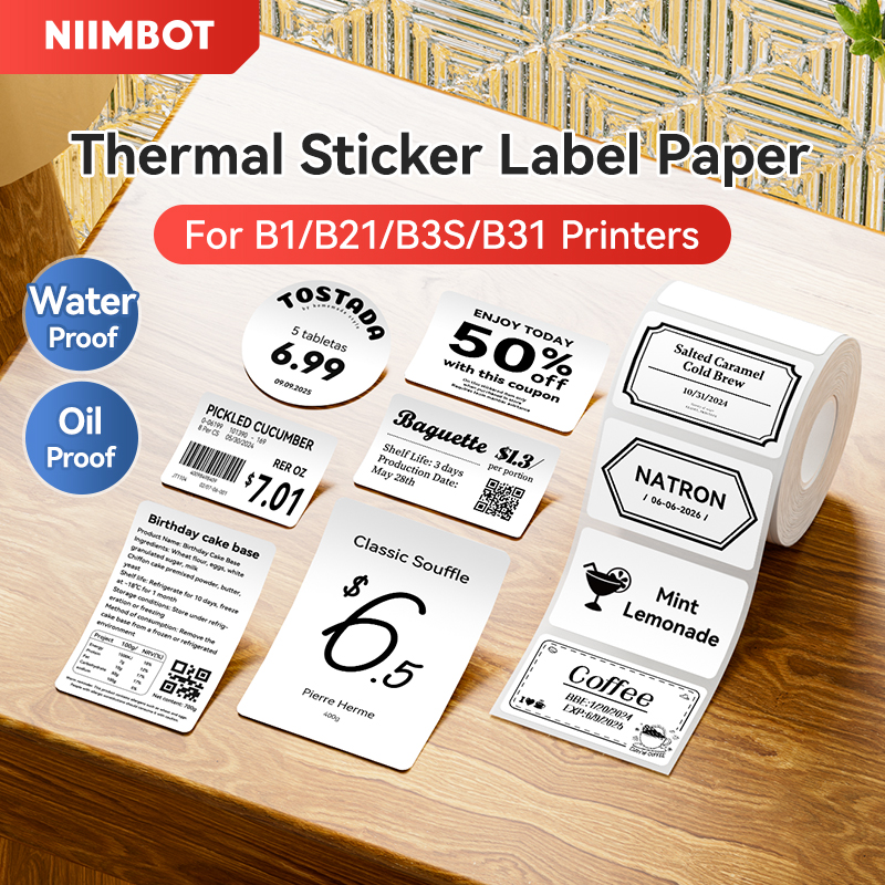 NIIMBOT Thermal Sticker Label  - Label Printer Tape ulasan dan harga