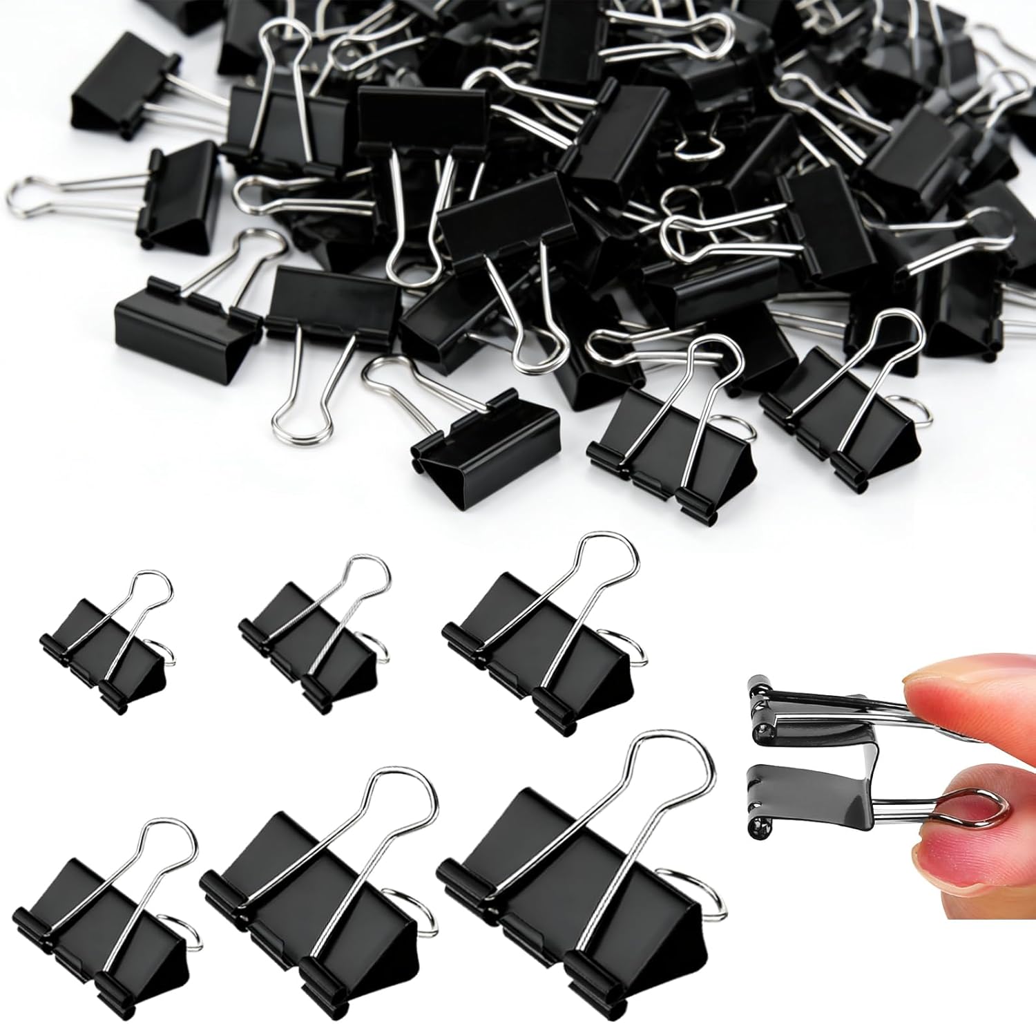 300 Pcs Binder Clips Assorted  - Binder Clip Assorted ulasan dan harga