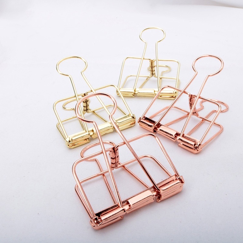 5/40Pcs Rosegold Binder Clips  - Binder Clip Assorted ulasan dan harga