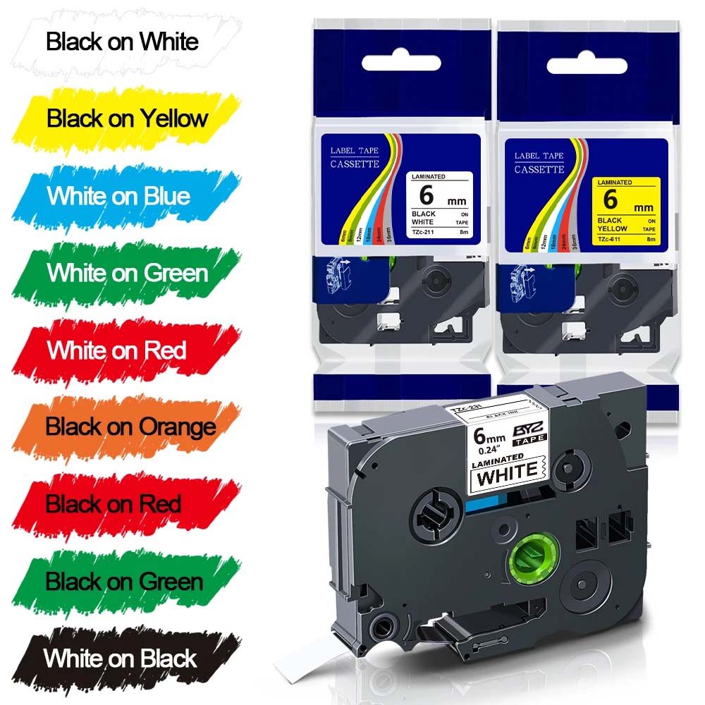 1pack TZe211 Ptouch 6mm/0.24“  - Label Printer Tape ulasan dan harga