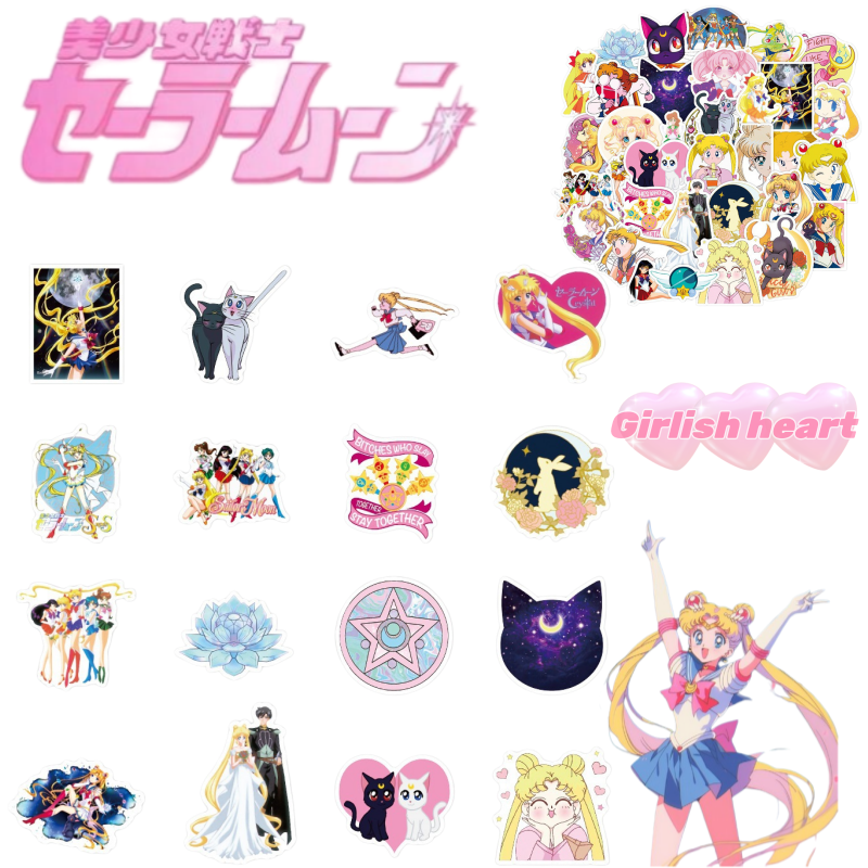 Sailor Moon stickers cartoon c - Memo Pad Sticky ulasan dan harga