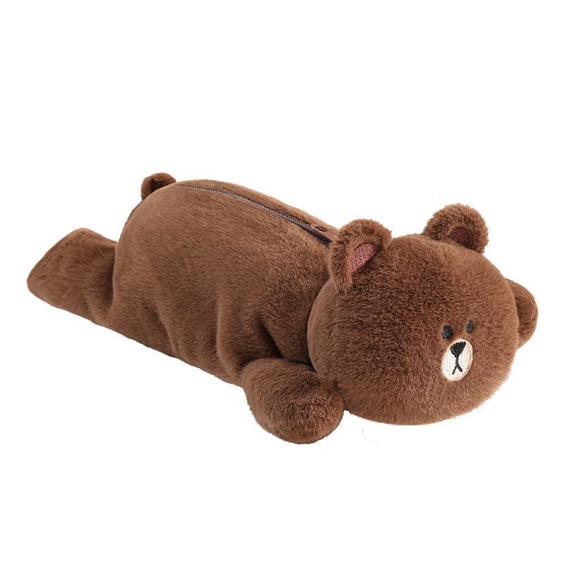 Line friends Brown Cartoon Cut - Pencil Case Large ulasan dan harga