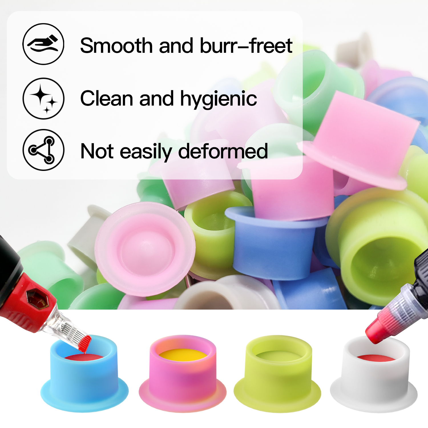 100Pcs Disposable Canned Silic - Calligraphy Ink Bottle ulasan dan harga