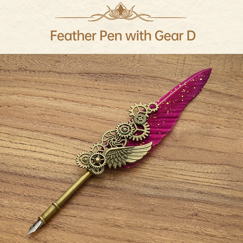 Vintage Feather Pen and Ink Se - Fountain Pen Ink ulasan dan harga