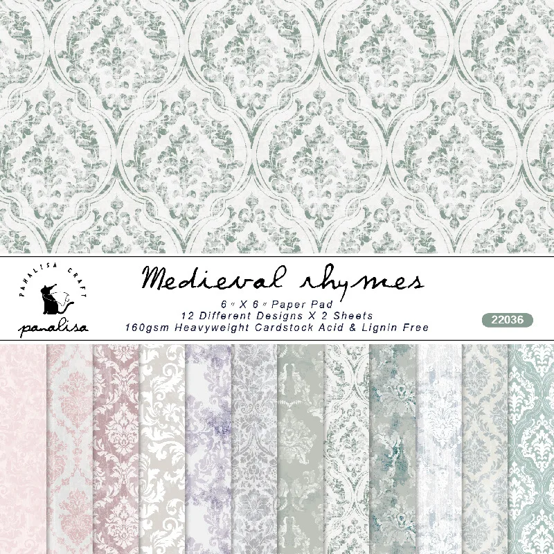 12 Sheet Baroque Pattern Scrap - Cardstock Paper Pack ulasan dan harga