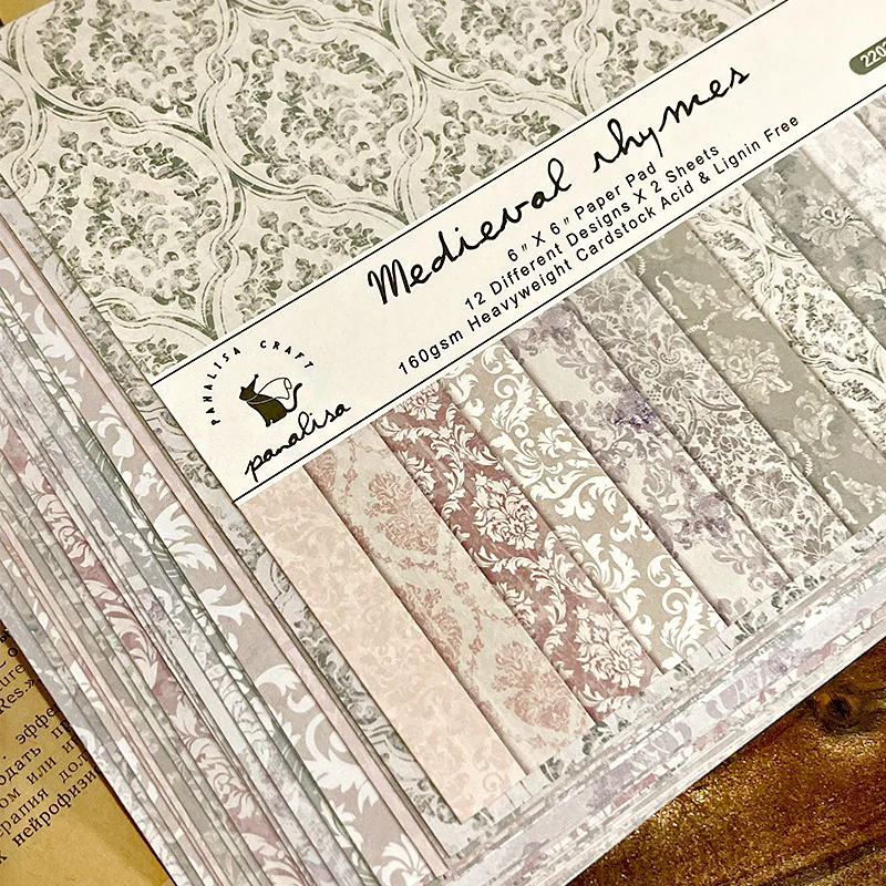 12 Sheet Baroque Pattern Scrap - Cardstock Paper Pack ulasan dan harga