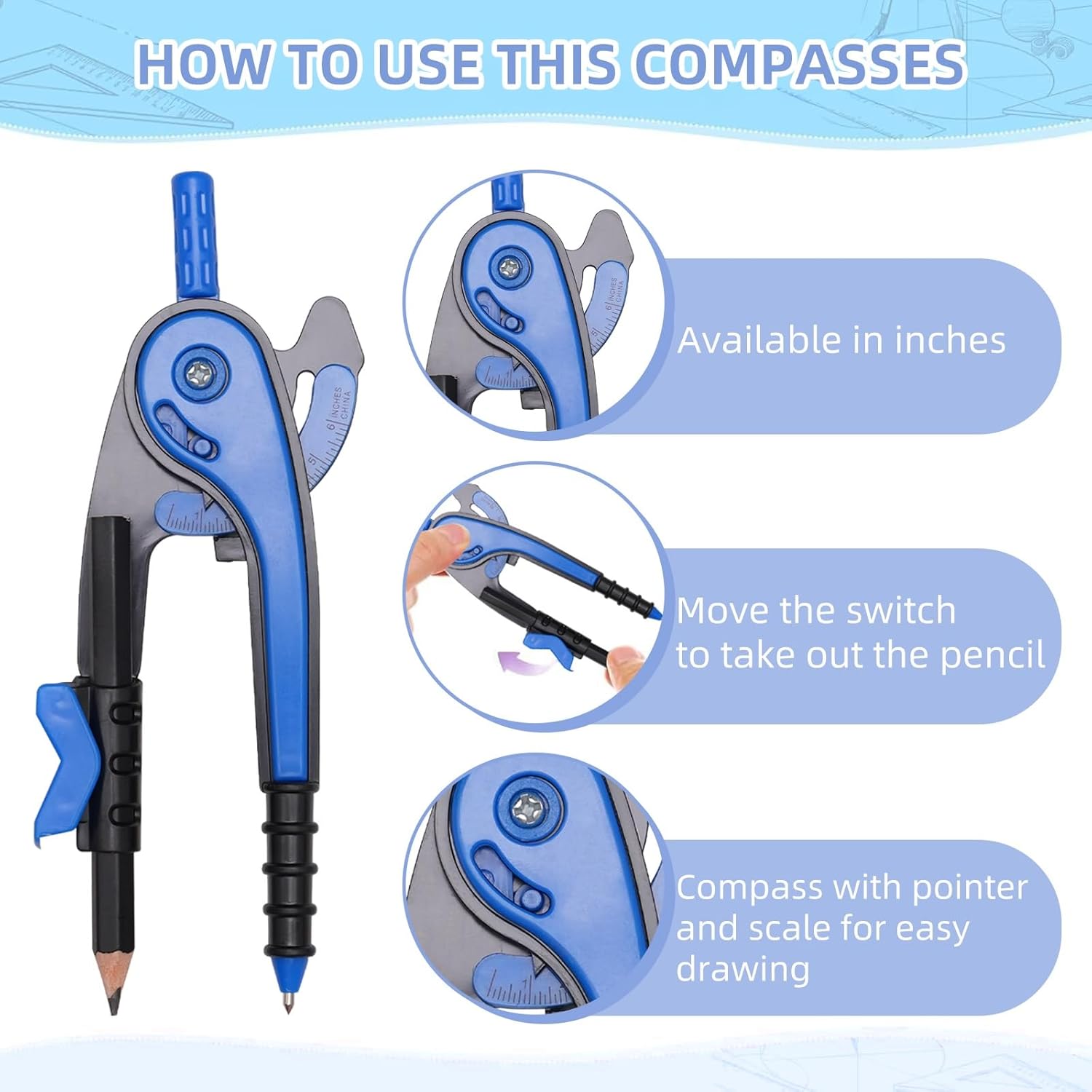 Student Geometry Math Set, Com - Compass Geometry Set ulasan dan harga