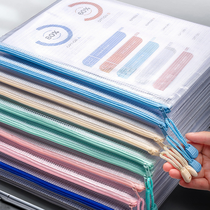 Mesh Zipper Storage Bags Docum - File Folder Hanging ulasan dan harga