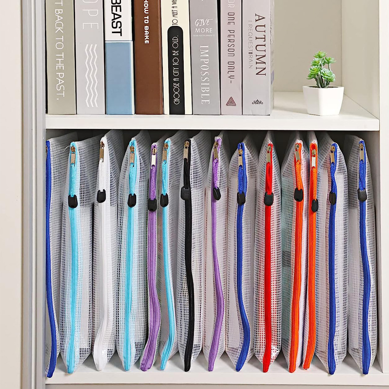 Mesh Zipper Storage Bags Docum - File Folder Hanging ulasan dan harga
