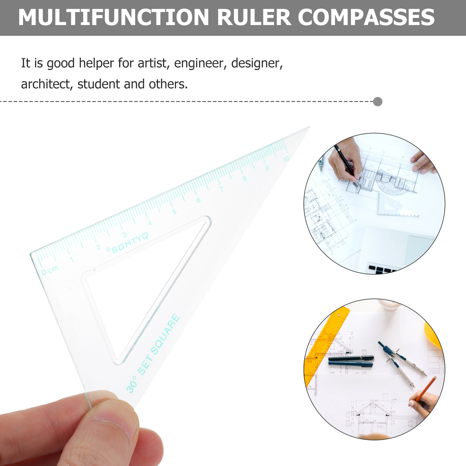 1Set Metal Compass Ruler Tools - Compass Geometry Set ulasan dan harga