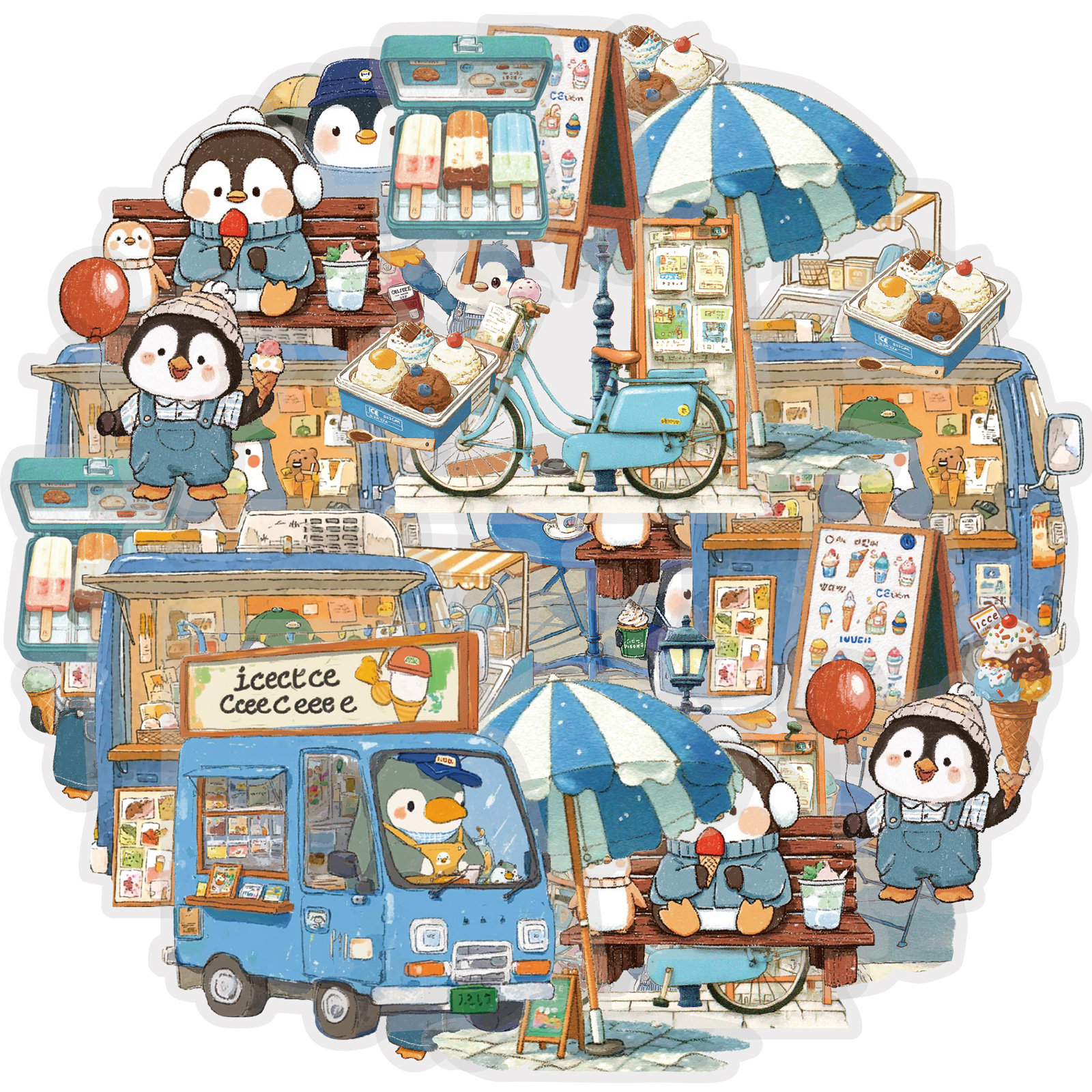 Etori Life 15Pcs Cute Penguin  - Stationery And Office Supply Stores ulasan dan harga