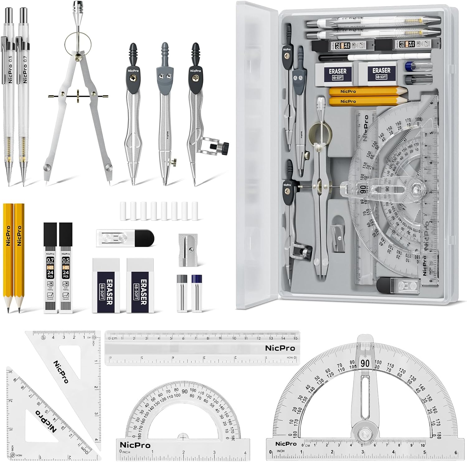 22 Pcs Geometry Compass Set wi - Compass Geometry Set ulasan dan harga