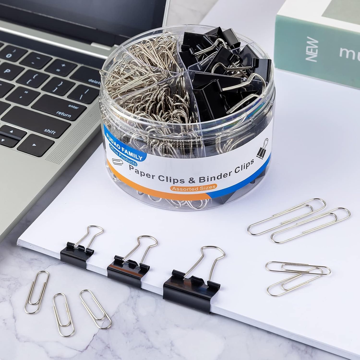 340 PCS Paper Clips & Binder C - Binder Clip Assorted ulasan dan harga