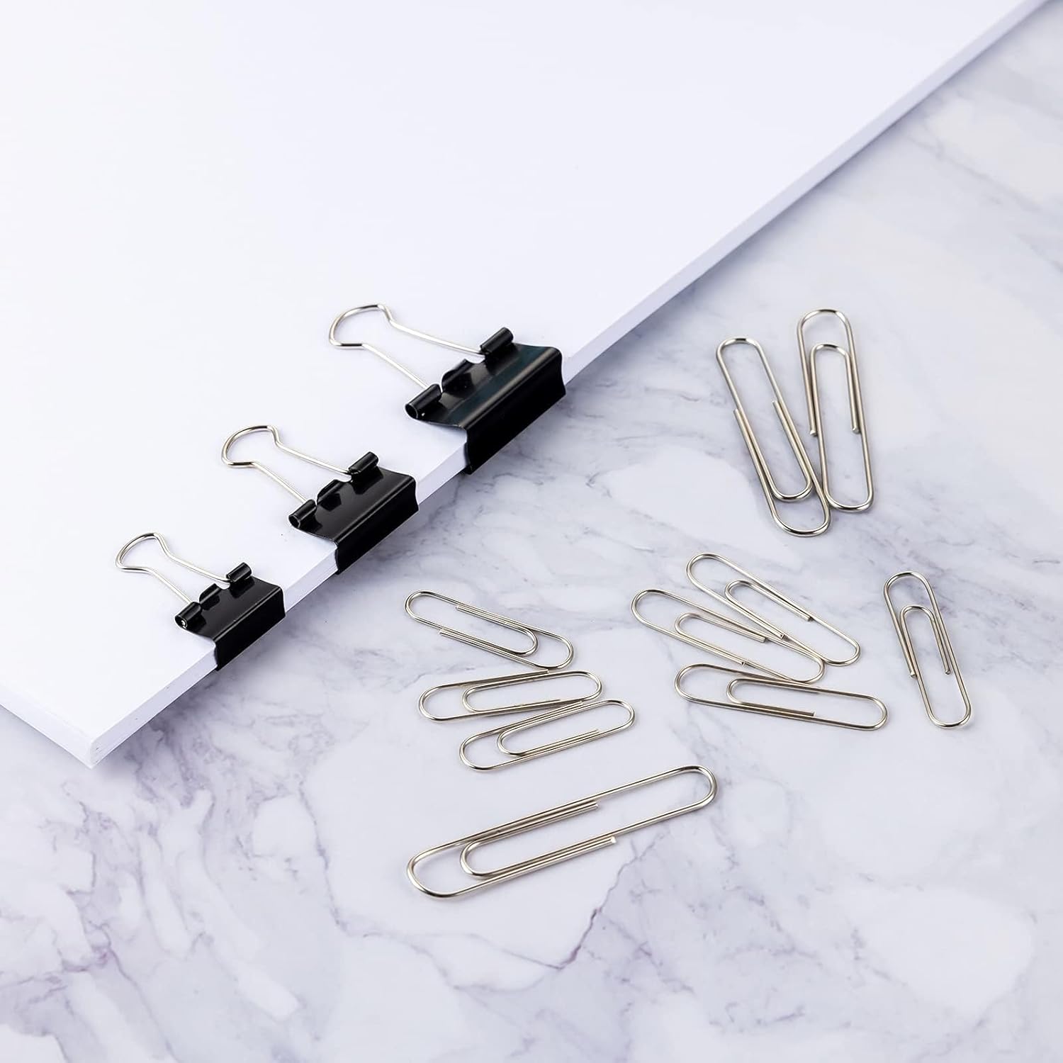 340 PCS Paper Clips & Binder C - Binder Clip Assorted ulasan dan harga