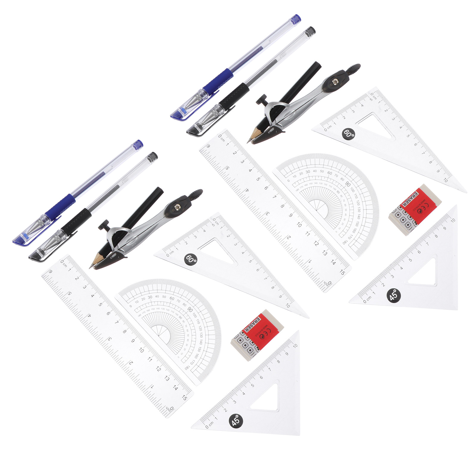 2 set 2 Sets Pcs Geometry Draw - Compass Geometry Set ulasan dan harga