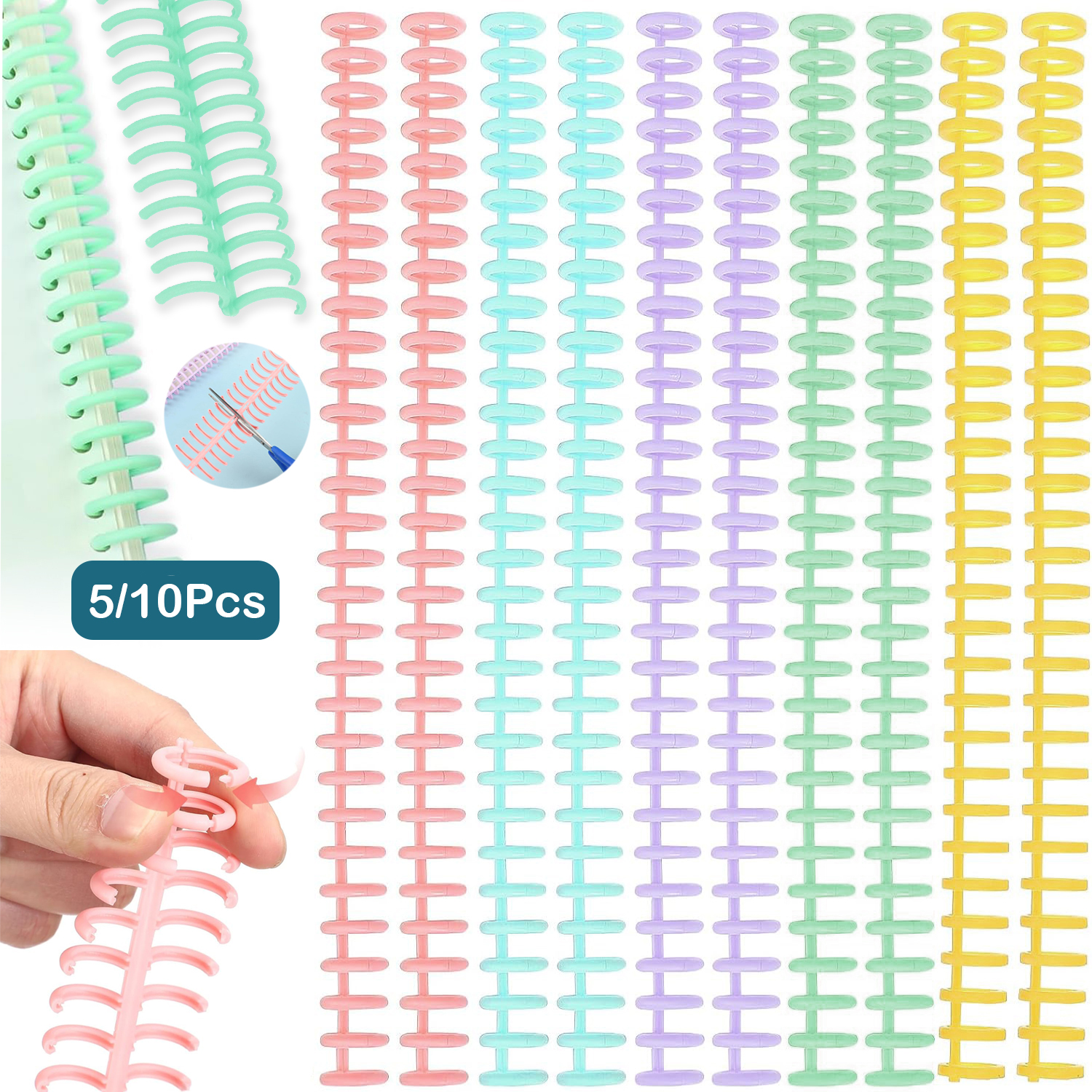5/10Pcs Comb Binding Spines 30 - Binding Comb Plastic ulasan dan harga