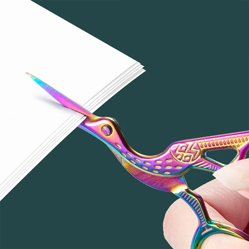 1PC Colorful Stainless Steel A - Scissors Stainless Craft ulasan dan harga