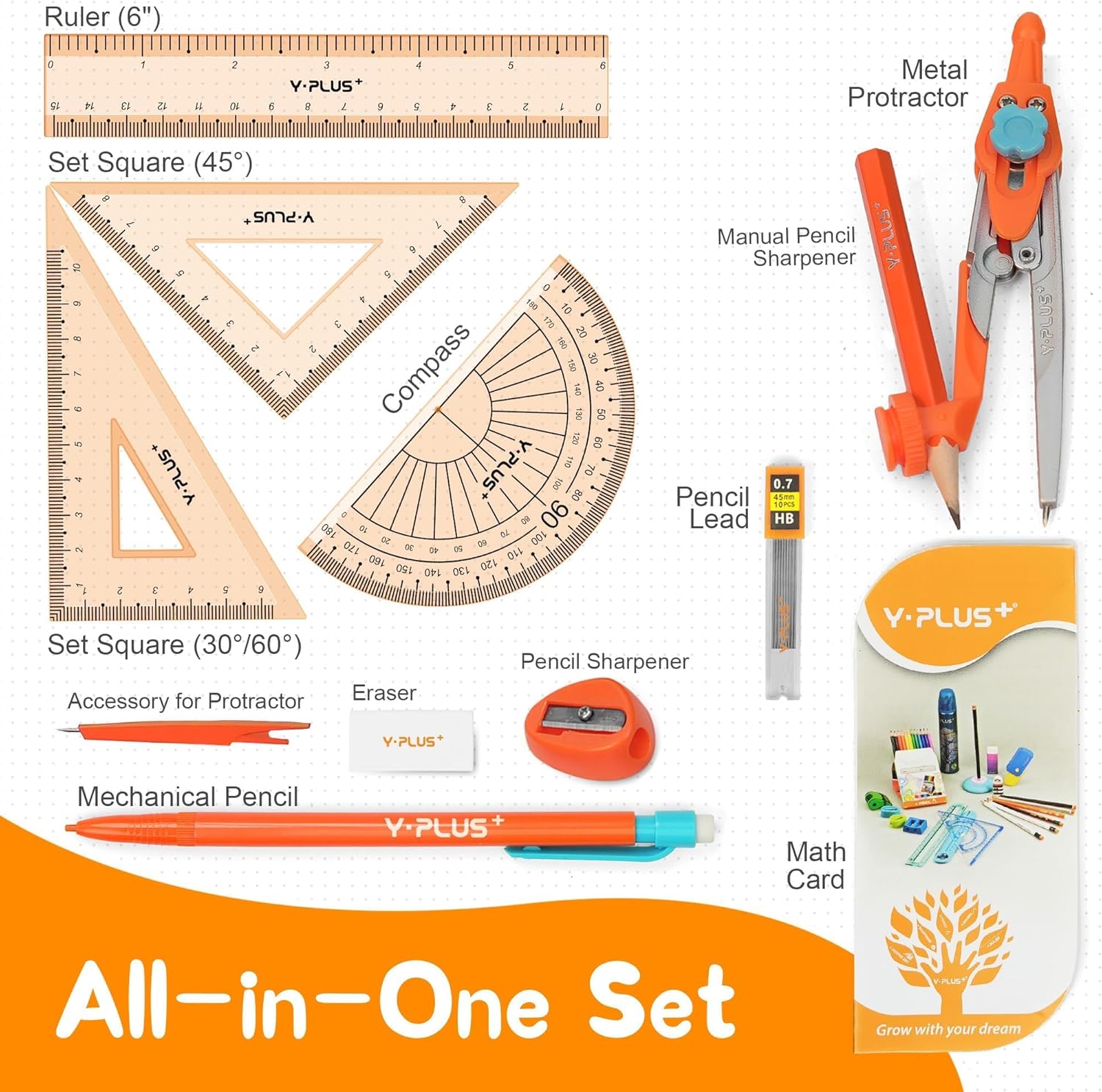 12 Pcs Geometry Set for Studen - Compass Geometry Set ulasan dan harga