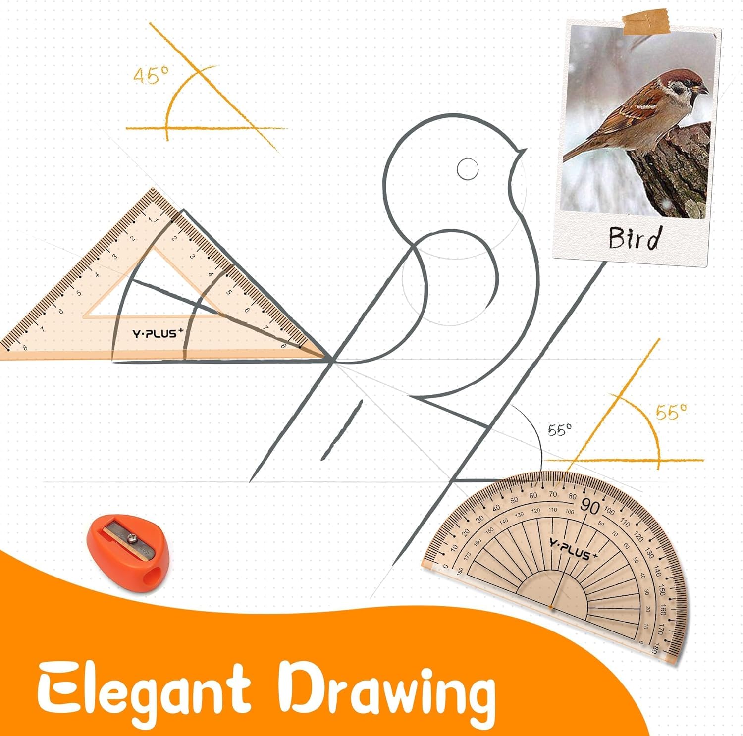 12 Pcs Geometry Set for Studen - Compass Geometry Set ulasan dan harga