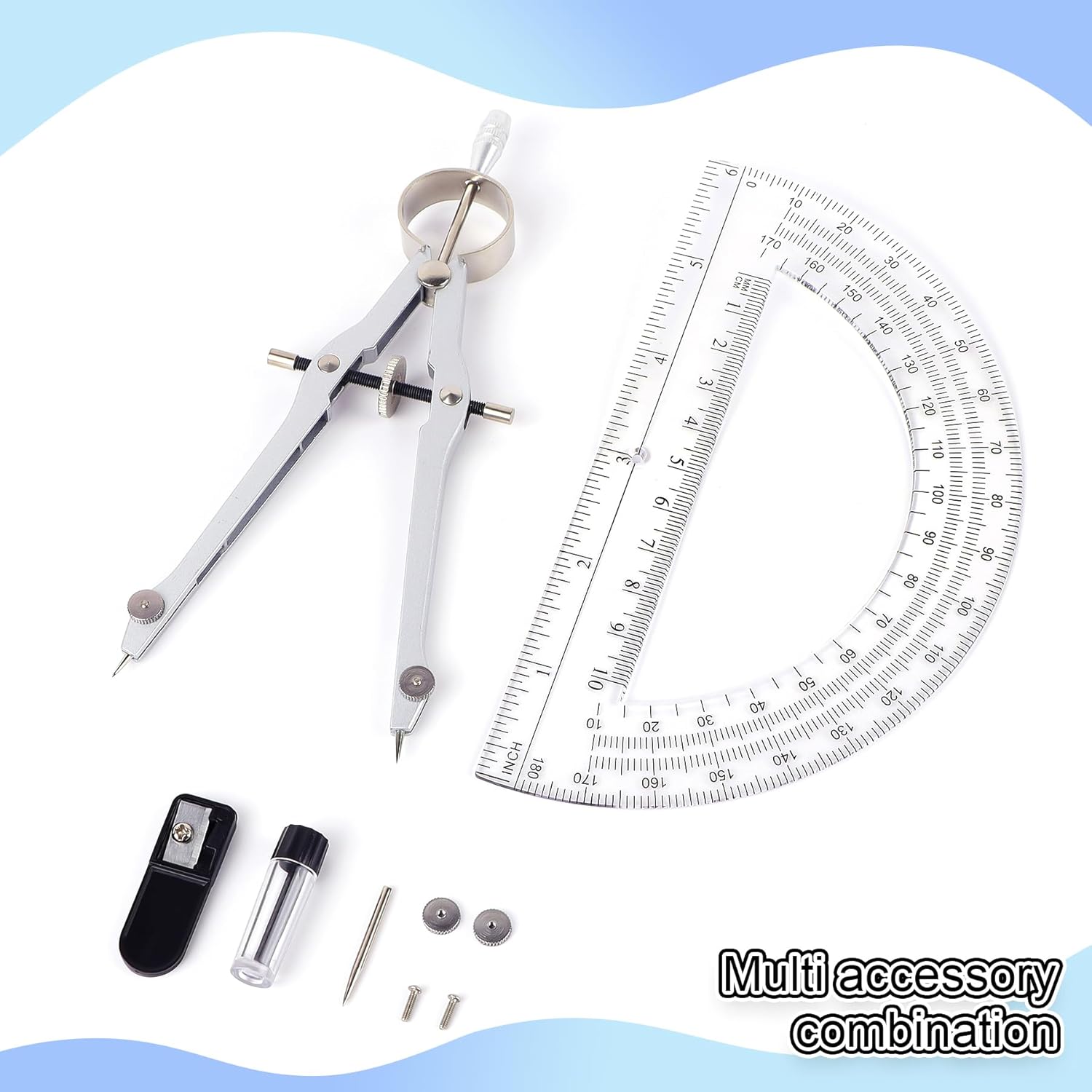 Professional Compass & Protrac - Compass Geometry Set ulasan dan harga